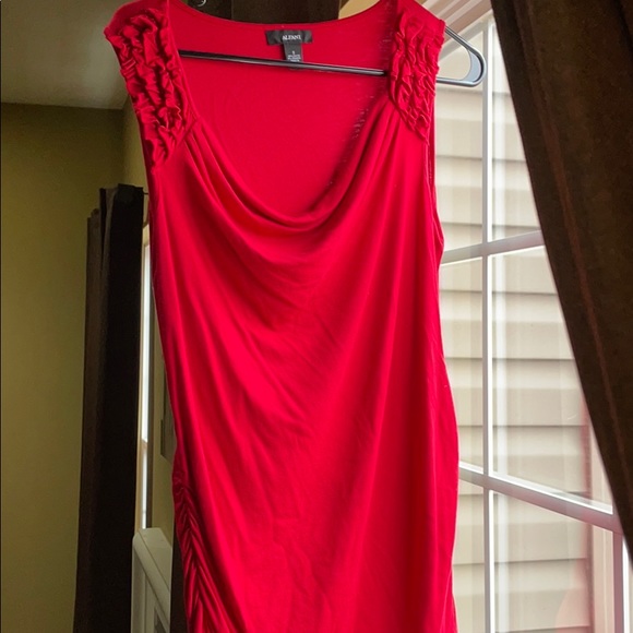 Alfani red cinched side top with cowl neck - Picture 3 of 3